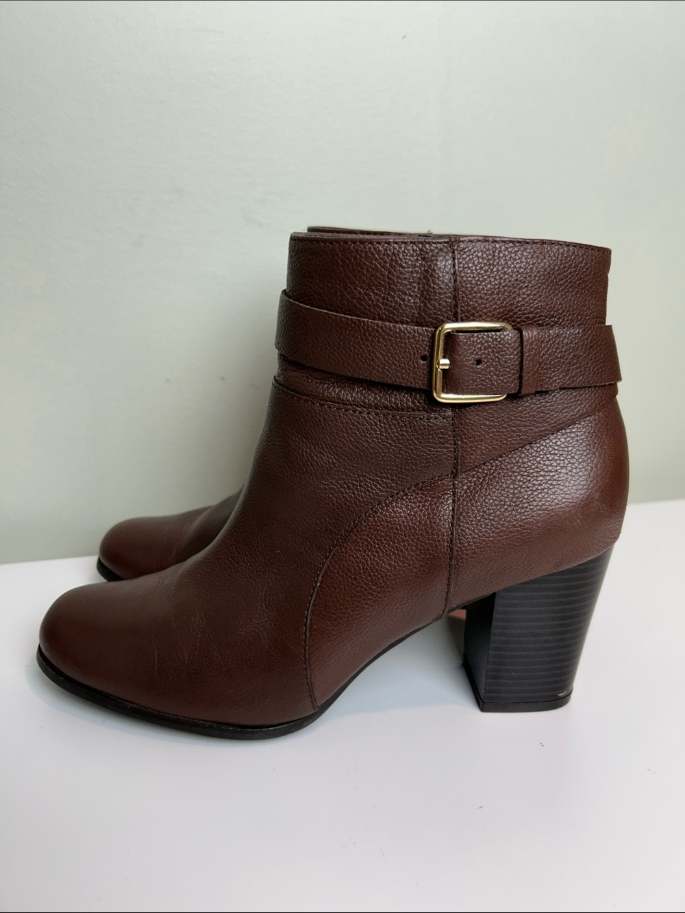 Cole Haan Grand OS Signature Brown Leather Ankle Boots Booties Size 8